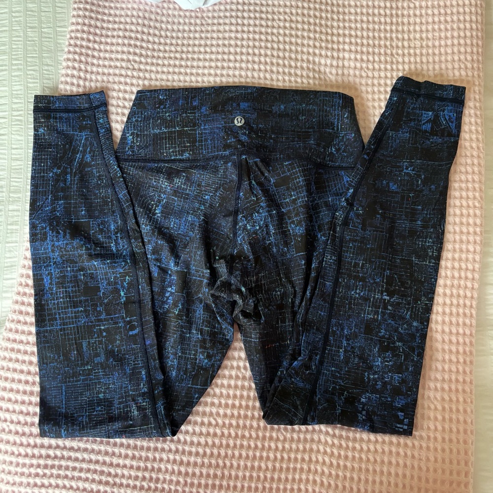 Lululemon Wunder Under Hi-Rise Tight 28" in City Lights Multi Black